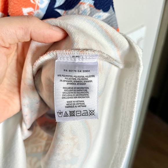 Anthropologie Postmark Anzere Mosaic Print Raw Edge Boho Tank Top Size M - Picture 8 of 9